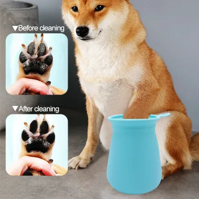 Dog Paw Cleaner Pet Foot Washer Claw Cleaning Brush Massage Grooming Washing Dirty Cat Feet Bucket