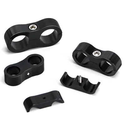 Cnc Machined Aluminum Connectors Clamp AN4 AN6 AN8 AN10 Hose Pipe Separator Clamp