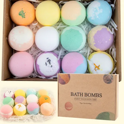 Customized Luxury Lavender Bath Fizzies Private Label Perfume Organic Bath for Bomb Box Packaging Gift Set