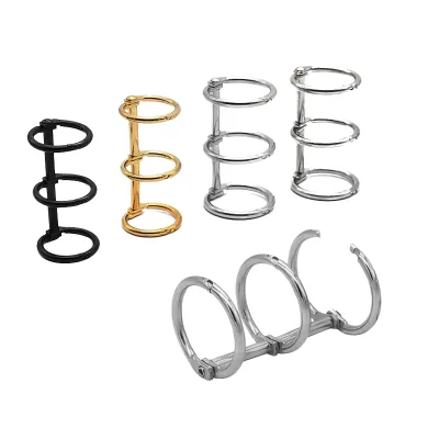 3 Ring Metal Loose Leaf Binders Snap Split Hinged with Inner Diameter for Diy Travel Diary