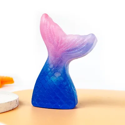 Custom Logo Clean Creative Soap Bar Natural Essential Oil Soap Moisturizing Mermaid Tail Handmade Soap for Children