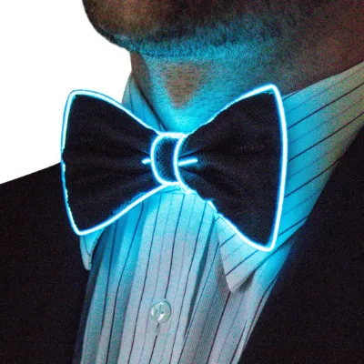 New Fashion Led Bow Tie LED Wire Necktie Luminous Light up Bow Tie for Wedding Party Rave