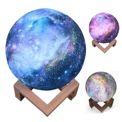 Top Seller Luxury USB Smart Home Light Touch Switch 3 Color Changing Moon Lamp Night Stand Lamp Touch Led Light