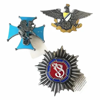 High-Precision Factory Direct Metal Badge Carved Pattern Cartoon 3D Metal Badge