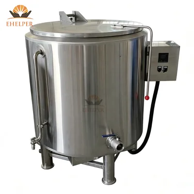 Electric Thermal Oil Jacketed Vertical Cooking Pot 304 Digital Temperature Controller Max 200℃ for Bone Soup Porridge Vegetable
