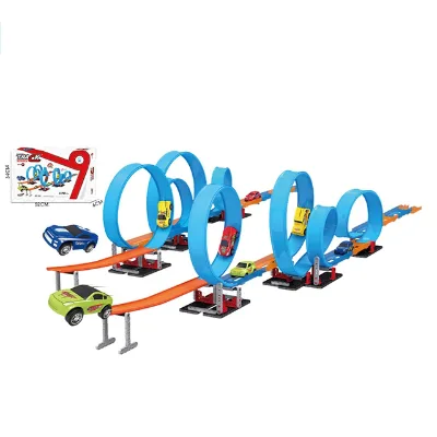 176pcs Battle Game Track Toy High Speed Game Spacer Building Blocks Racer