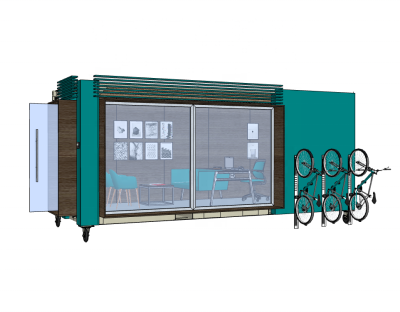 Container Prefab Outdoor  Kiosk Mobile Container Shop Design Movable