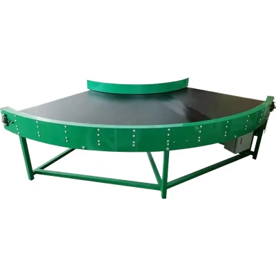 Zero 45 60 90 and 180 Degree Curve Black Belt Conveyor Black Turning Belt Machine for Different Industries