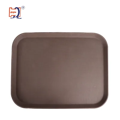 Queenwins Commercial Grade Large Plastic Eco-Friendly Dishwasher Microwave Safe Serving Trays Handles Nesting Design Decorative