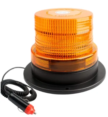 Amber Yellow Plastic 240 LED Mains Powered Emergency Warning Rotating Strobe Beacon Light with Magnetic Base