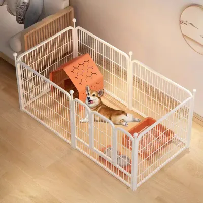 High Quality Retractable Adjustment Metal Pet and Baby Fence Modern Iron Design Indoor Use with Free Punch Low Price