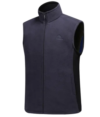 Essentials Men's Full-Zip Polar Fleece Winter Warming Vest