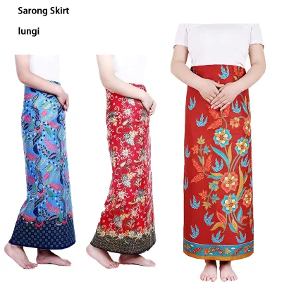 Handmade Traditional Thai Dress Sarong Lungi Woven Rayon Bottoms for Adults One Size Fits All-Breathable and Comfortable