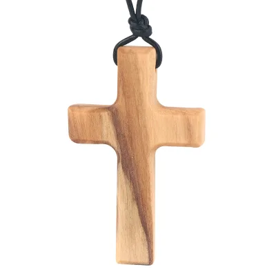 Handmade Olive Cross Holy Land Caring Cross Pocket Jesus Christ Pendant
