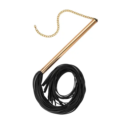 SM Sex Tool PU Black Whip for Flirting and Spank in Adult BDSM Games