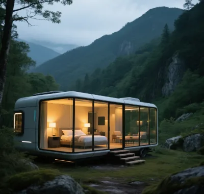 Commercial Camping Hotel Portable Luxury Capsule Space Capsule Australian Standard Customizable Layout