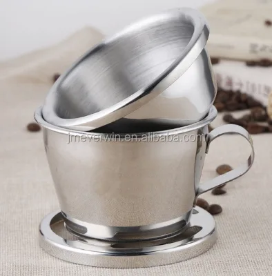 Portable Stainless Steel Vietnam Coffee Dripper Filter Coffee Machine Coffee Funnel Cup