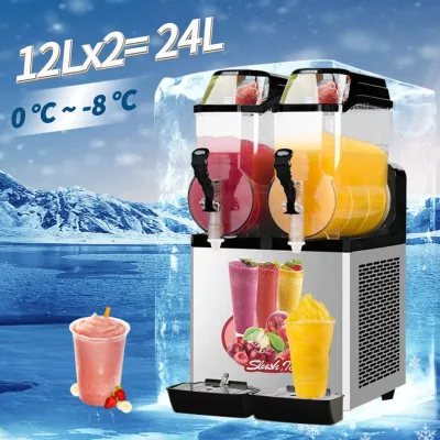 Ice Slushie Cocktail Daiquiri Maquina Granizadora De Hielo Used Sorbet Slush Eismaschin Puppy Maker Machine 2 tank for Sale Home