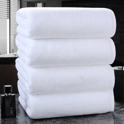 High Quality Factory Direct Sales Hotel 100%cotton Bath Towel White Bath Towel Super Absorbent