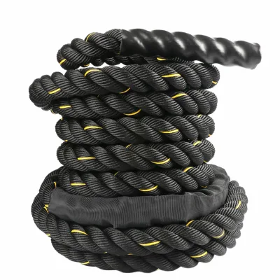High Quality Battle Rope Gym Conditioning Rope Solid Weave Design Commercial Strength Fitness Gear for Training Studio
