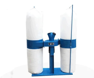 Movable Industrial Bag Dust Collector, Single & Double Bucket Dust Extractor for Woodworking Dust Cleaning