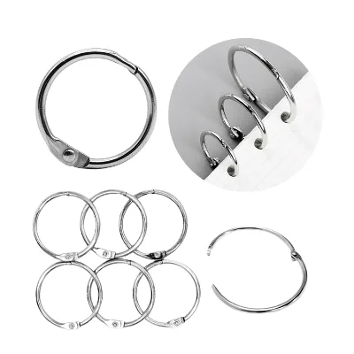 Nickel Plated Open Book Binder Rings Multi Size Metal Loose Leaf Rings for Document Album Binding