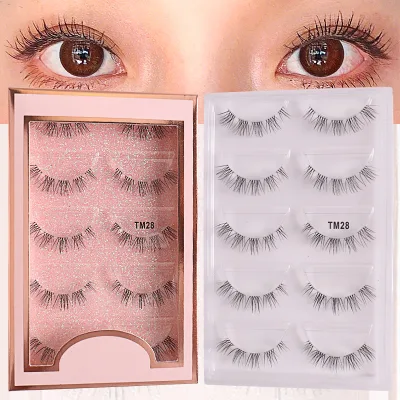 5 Pairs Women Natural Japanese Serious Makeup False Eyelashes Long Thick Eye Lash Extension Cosplay False Eyelashes