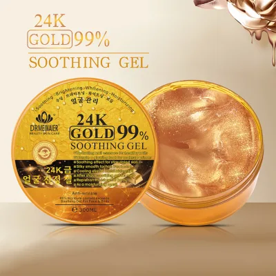 300g 24K Gold Soothing Gel Hyaluronic Acid Vitamin E Hydrating Smoothing Facial Body Gel Gentle Daily Skin Care All Skin Types