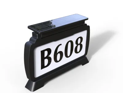 Outdoor Indoor Home Solar House Number Sign Garden Yard Light 3 Install Ways Address 3 CCT Changeable