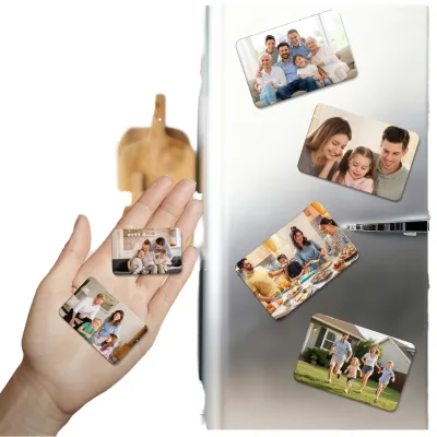 Custom Resin Fridge Magnet Photo Frame, Personalized Kitchen Decoration, Holiday Souvenir Gift