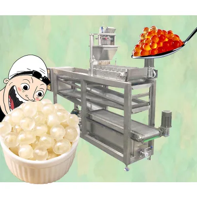 Boba Bubble Milk Tea Passion Fruit Bursting Boba Forming Machine Popping Boba Pearls Fruit Tea Snack Production Line