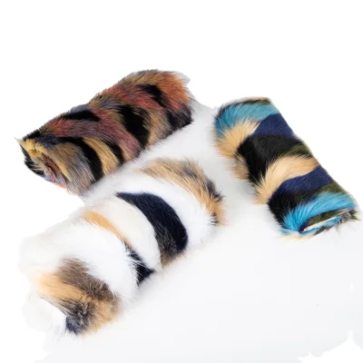 Newly Popular Long Haired Multicolored Jacquard Artificial Fur Fabric for Sexy Beauty Clothing and Winter Clothing