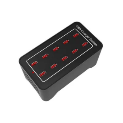 10 USB Charging Station Dock Multi Port Desktop Charger Fast Charging Smart Phone Charge Station