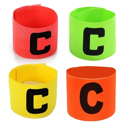 Youth and Adult Anti-Drop Design Knited Polyester & Nylon Captain's Armbands for Soccer Football Rugby