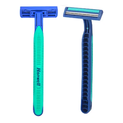 B229GL Best Selling Twin Two 2 Blade Shaving Disposable razor Blade with sharp and Safety Blade for Man and Woman OEM Acceptable