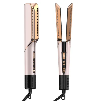 Hot-Wind Ceramic Plate LCD Display Air Hair Dryer Straightener Flat Iron Electric Household Hotel Use Dual Wet Dry Organic