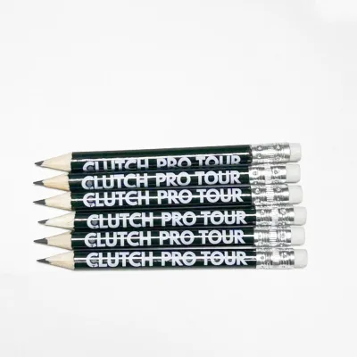Custom Logo Printing Mini Small Short Natural Black Wood Wooden HB Golf Pencils with Eraser