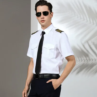 Men Airline Pilot Uniform High Quality 2026 Custom Logo 7-Day Sample Wholesale Custom Color Size
