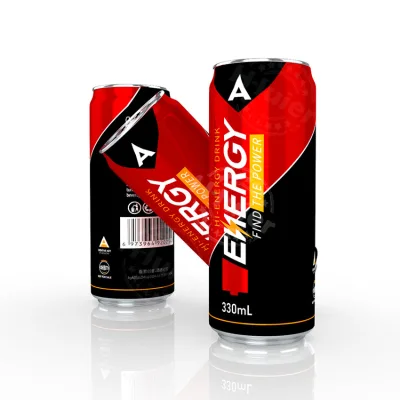Custom 200ml 250ml 330ml 500ml High Quality New Turkey Exotic Vitamin Sugar Free Organic Power Energy Carbonated Drink Brands