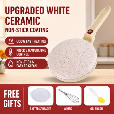 Smooth Release Easy Clean Surface Constant Heat Managed Portable Handheld Electric Pancake Crepe Maker for Daily Cooking