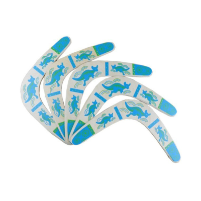 Australian Style V Shape Colorful Wooden Boomerang Returning Throw Catch Outdoor Game Boomerang Toys