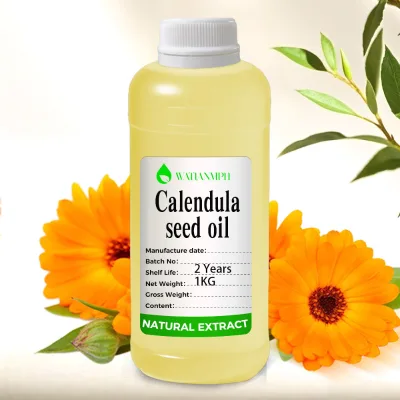 Factory Direct Sales of Organic Calendula Essential Oil in Bulk for Massage, Sweet Herbal Floral Scent. OEM Service Available.
