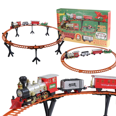 Kids New Battery Operated Plastic Track Set Christmas Toy Train