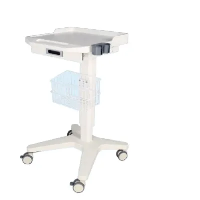 Medical Mobile Lifting Height Adjustable Gas Spring Workstation Cart Hospital Trolley Medical Tablet Trolley