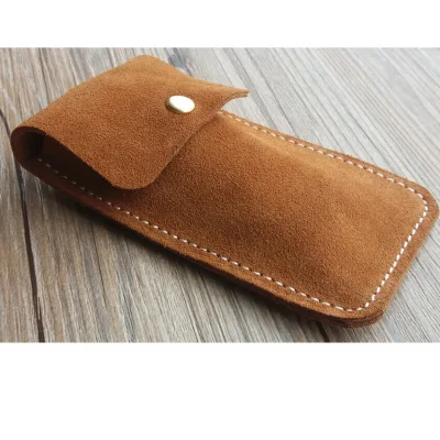Custom logo Soft Genuine Leather Suede Watch Bag