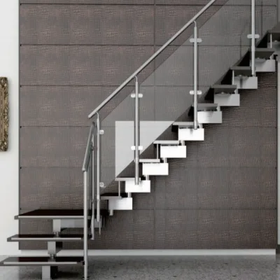 Modern Aluminum Glass Balustrade for Outdoor Balconies and Staircases