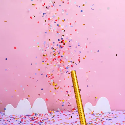 Environmental Protection Handheld Confetti Party Popper Mini Multiple Colors  Confetti Cannon