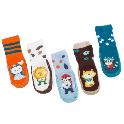 Cmax Baby Organic Cotton Breathable Absorb-Sweat Cute Printing Cartoon Socks Shoes Toddler Floor Socks