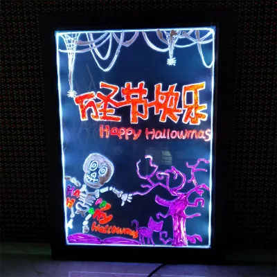 New Innovation Mini Glass LED Writing Board with 28 Moods Flashing As Neon