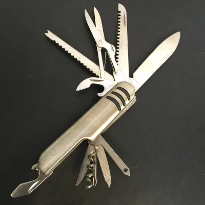 Multi Function 11 in 1 Compact Stainless Steel Tool Mini Folding Pocket Knife